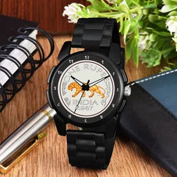 CSAMON Men Printed Dial & Bracelet Style Straps Analogue Watch J16BLK SLV RS NEW PU_SH-picture-13