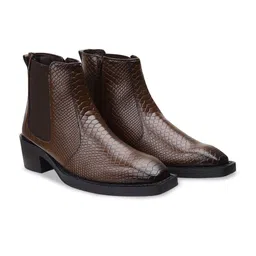 Bxxy Men Height Increasing Block Heel Textured Formal Chelsea Boots image 4