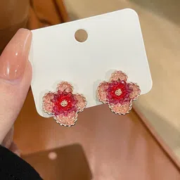 FIMBUL Gold-Plated Beaded Floral Shaped Studs image 5