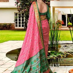 jayant creation Bandhani Zari Pure Silk Patola Saree image 5