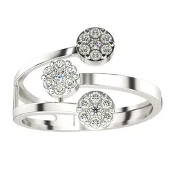 VALANOVA White Gold Plated Sterling Silver 0.26Ct Lab Grown Diamond Ring-picture-33