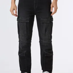 Pepe Jeans Men Straight Fit Pure Cotton Mid-Rise Cargos Trousers-picture-28