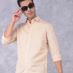 Crimsoune Club Men Smart Spread Collar Solid Cotton Slim Fit Casual Shirt-image-38