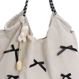 StyleCast x Revolte Structured Bow Detail Oversized Shopper Shoulder Bag image 3