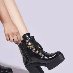 Try Me Women Casual Block-Heeled Chunky Boots image 2