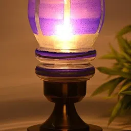 1ST TIME Blue Glass Cylinder Table Lamps-picture-20