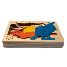 Ekoplay Australian Fauna Wooden Board Puzzle Multicolor - 5 Pieces image 3