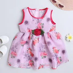 mama & bebe Floral Print Satin Fit & Flare Midi Dress-image-10