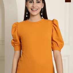 Tromko Women Pack of 2 Solid Sweetheart Neck Peplum Top-picture-16