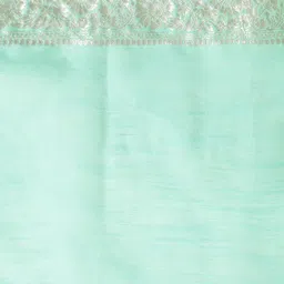 House of Pataudi Floral Motif Printed Banarasi Saree With Blouse Piece image 5