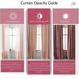 POORAK Red Geometric Sheer Door Curtain image 2