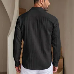 COMBRAIDED Men Black Polycotton Shirts image 5