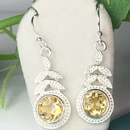 Zhupuk Silver-Plated Brass Crystals Drop Earrings-picture-30