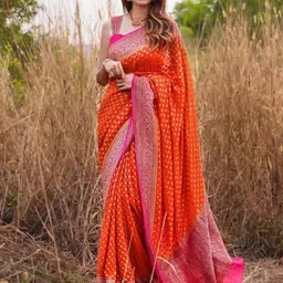 KALINI Woven Design Zari Pure Silk Kanjeevaram Saree image 1