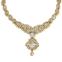 ANIKAS CREATION Gold-Plated Stone Studded Jewellery Set image 4