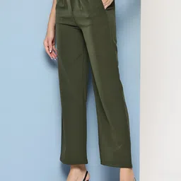 BAESD Girls Pleated Straight Fit Parallel Trousers image 2