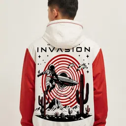 Crazymonk Men Printed Hooded Sweatshirt-picture-19