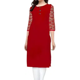 Coft Women Thread Work Crepe Kurta-picture-23