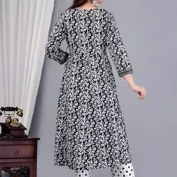 Lali Creation Women Floral Printed Angrakha Gotta Patti Kurta with Palazzos & With Dupatta image 5