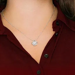 Rakva Women White Necklace and Chains image 5