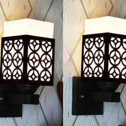 Gojeeva Black Wood Square Shaped Wall Lamp-picture-36