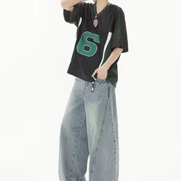 KPOP Men Regular Fit Mid-Rise Jeans image 5