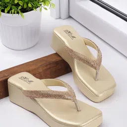 H.M. LADIES FOOTWEAR Party Wedge Sandals image 3