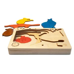 Ekoplay Australian Fauna Wooden Board Puzzle Multicolor - 5 Pieces image 5