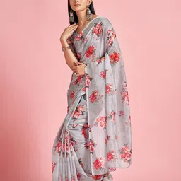 Mitera Floral Organza Designer Saree-picture-20