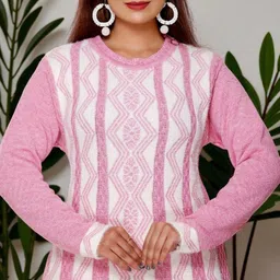 The Zigar Studio Women Regular Pure Wool Kurta with Trousers & With Dupatta image 2