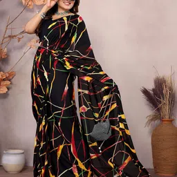 Moda Rapido Leheriya Poly Georgette Saree image 5