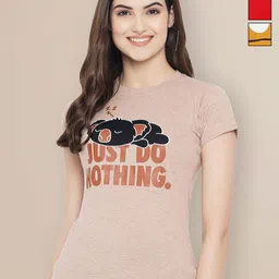 Metronaut Women Typography 3 Printed Applique T-shirt-picture-29