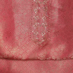 Meena Bazaar Woven Design Art Silk Dress Material image 4