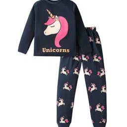 UNICORNS Kids Unicorn Printed Pure Cotton Full Sleeves Night Suit-picture-21