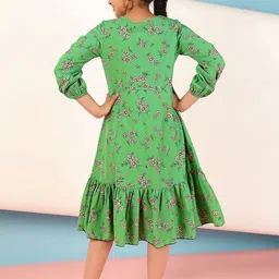 Antheaa Floral Print A-Line Midi Dress image 2