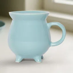 U & U Unique Utilities Blue & Sea Green Solid Ceramic Glossy Core Set of Cups and Mugs image 3