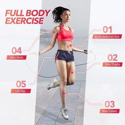 best-quality-hub Skipping-Rope Jumping Rope Skipping for Men, Women Rassi dori Freestyle Skipping Rope image 4