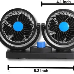 fuzer auto Electric Car Cooling Fan 360° Rotatable Fan Manual Rotationfor All Cars Car Interior Fan image 4