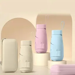 useberry Mini Portable 3-Fold Umbrella with zip case for Girls,Women,Boys(Multicolor) Umbrella-picture-12