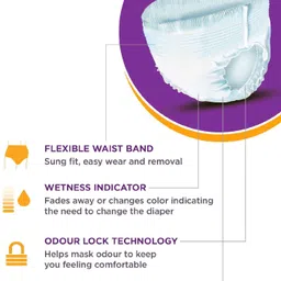 eldiapers Pant Style Adult Diaper - Large (10 Pieces) - (Pack of 4) - L image 3