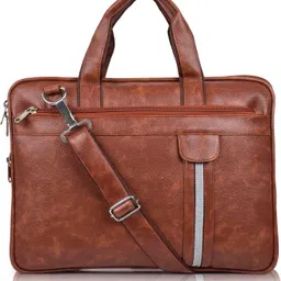 zipcraze Tan Men Messenger Bag - Laptop Bag for Men, PU Leather Expandable Office Bag for Men, 15.6 inches-picture-15