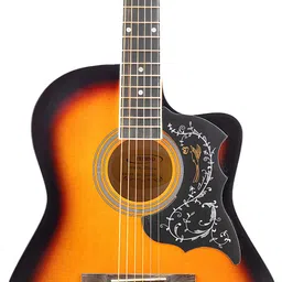 techno RJ040IN-40inch Acoustic Cutaway Guitar-Bag,Strap,Strings,Capo,Picks,Tuner,Winder Acoustic Guitar Spruce Rosewood Right Hand Orientation image 4