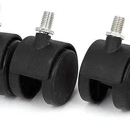 shinjai Heavy Duty Screw Type Nylon Set of 5 Black Wheel Appliance Furniture Caster-picture-27