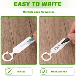 hasthip 100 Count Hanging Plant Tags Reusable Writable PVC Labels Waterproof NA Paper Label image 4