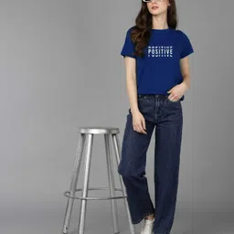 adyavastram Pack of 2 Women Graphic Print Round Neck Cotton Blend Multicolor T-Shirt image 5