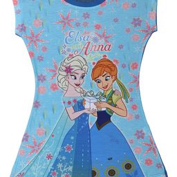 Disney by Wear Your Mind Girls Blue Printed A-Line Dress-picture-20