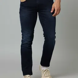 Celio Men Navy Blue Jean Boyfriend Fit Stretchable Jeans-image-80