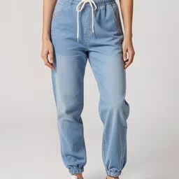 glitchez Women Relaxed Fit Heavy Fade Stretchable Jogger Jeans-image-81