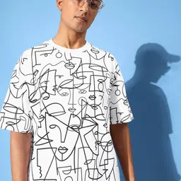 Stormborn Men Graphic Printed Drop-Shoulder Sleeves Oversized Pure Cotton T-shirt-picture-33