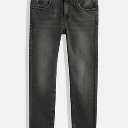U.S. Polo Assn. Kids Boys Grey Slim Fit Light Fade Stretchable Jeans-picture-56